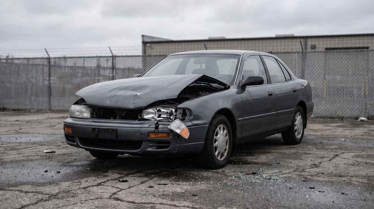 Unfallwagen mit Frontschaden